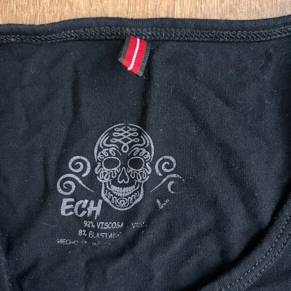 Ay Guey Skeleton Space Ship Glow in the Dark Tee Sz S - Picture 3 of 8